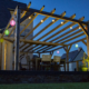 pergola en bois lampion guirlande - Bois Expo