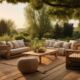 terrasse bois mobilier jardin vegetation